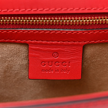 Gucci Calfskin Small Sylvie Shoulder Bag Hibiscus Red 6 of 13