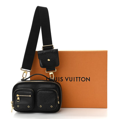 Louis Vuitton Calfskin Monogram Embossed Utility Crossbody Black 13 of 13