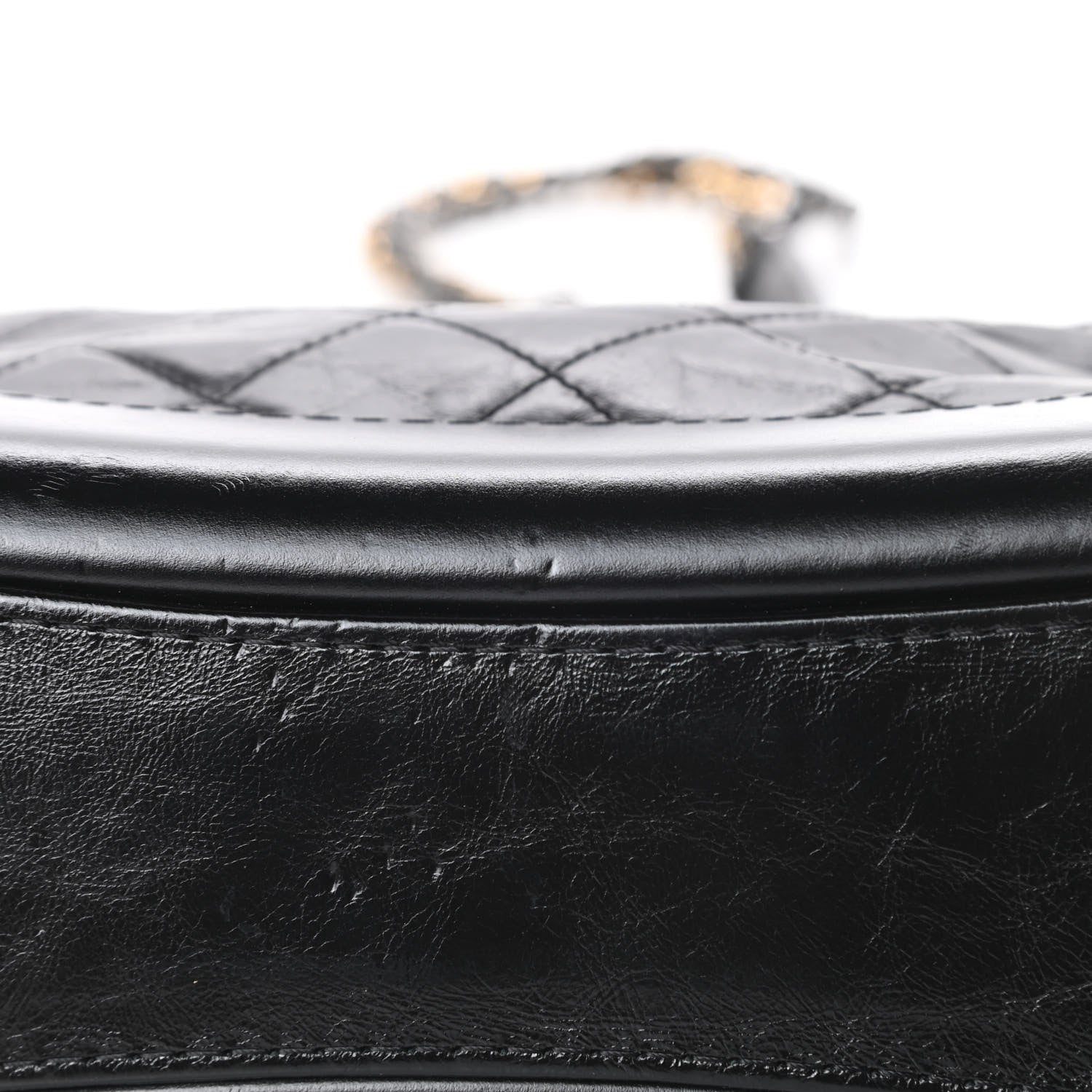 Chanel Aged Calfskin Quilted Small Gabrielle Hobo Black 12 of 15