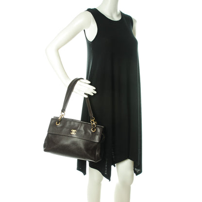 Chanel Caviar Shoulder Bag Dark Brown 2 of 7