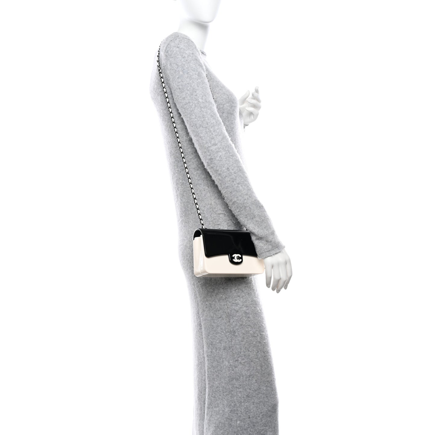 Plexiglass Plexi Coco Bag Black White