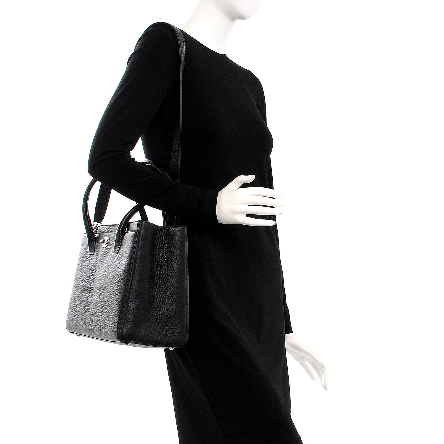 Chanel Deerskin Cerf Executive Shopper Tote Black 2 of 10