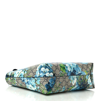 Gucci GG Supreme Monogram Blooms Small Reversible Tote Beige Blue Navy 3 of 17