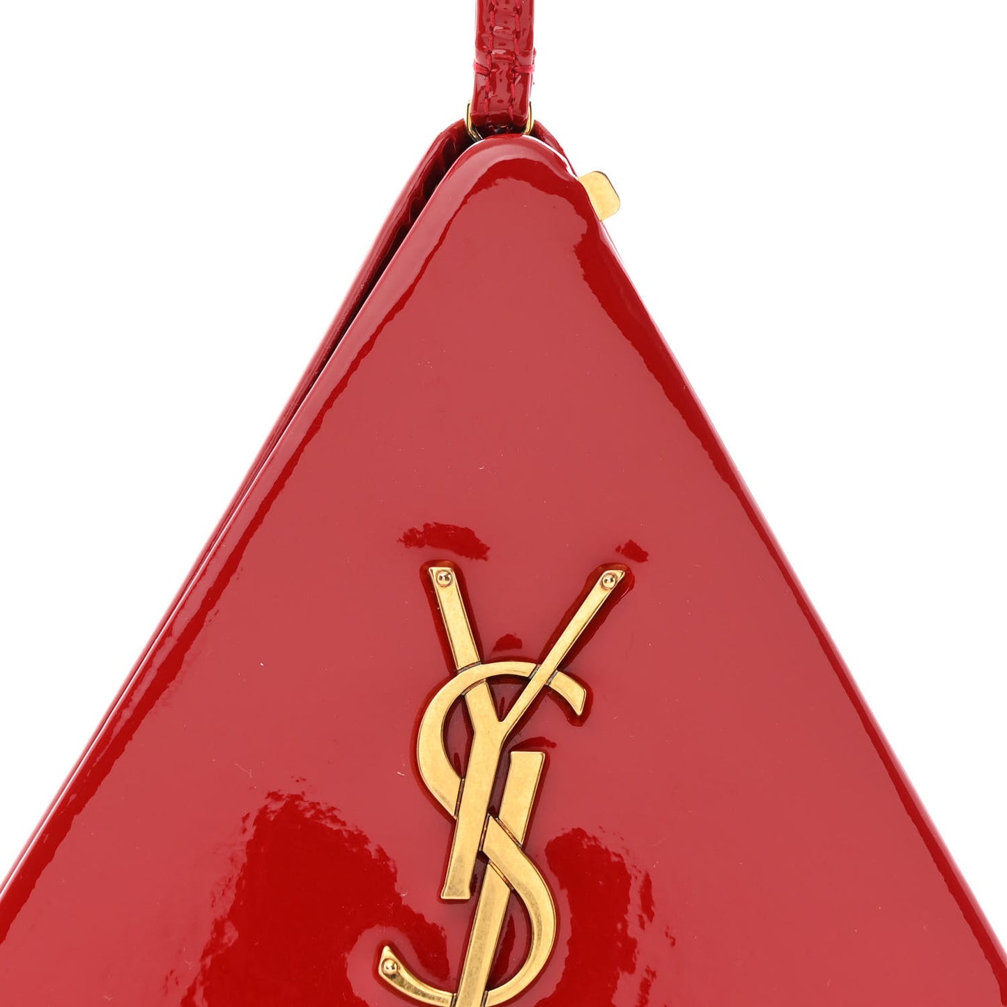 Patent Pyramid Clutch Rouge Eros