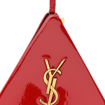 Saint Laurent Patent Pyramid Clutch Rouge Eros 7 of 9