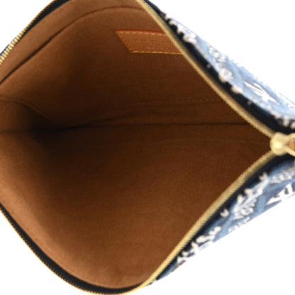 Louis Vuitton Jacquard Since 1854 Neverfull MM GM Pochette Blue 5 of 7