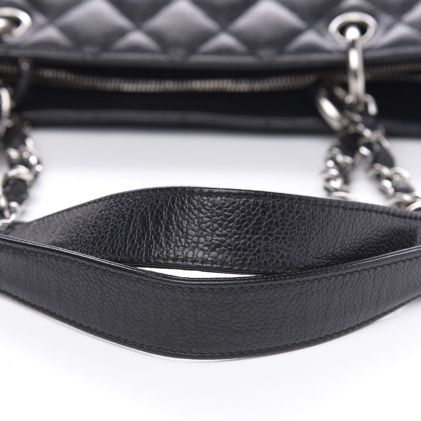 Caviar Quilted Grand Shopping Tote GST Black