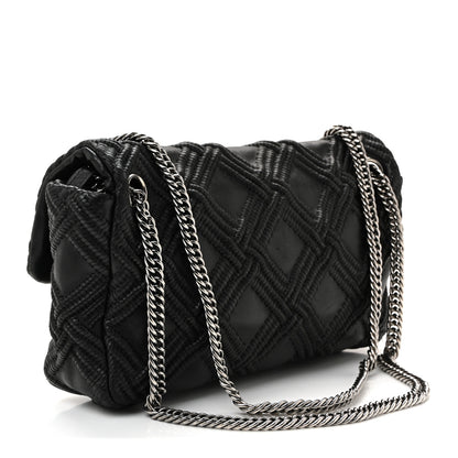 Chanel Lambskin Stitch Small Walk Of Fame Rectangular Flap Black 3 of 11