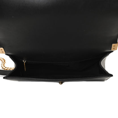 Chanel Calfskin Quilted New Medium Boy Top Handle Flap Black 5 of 16