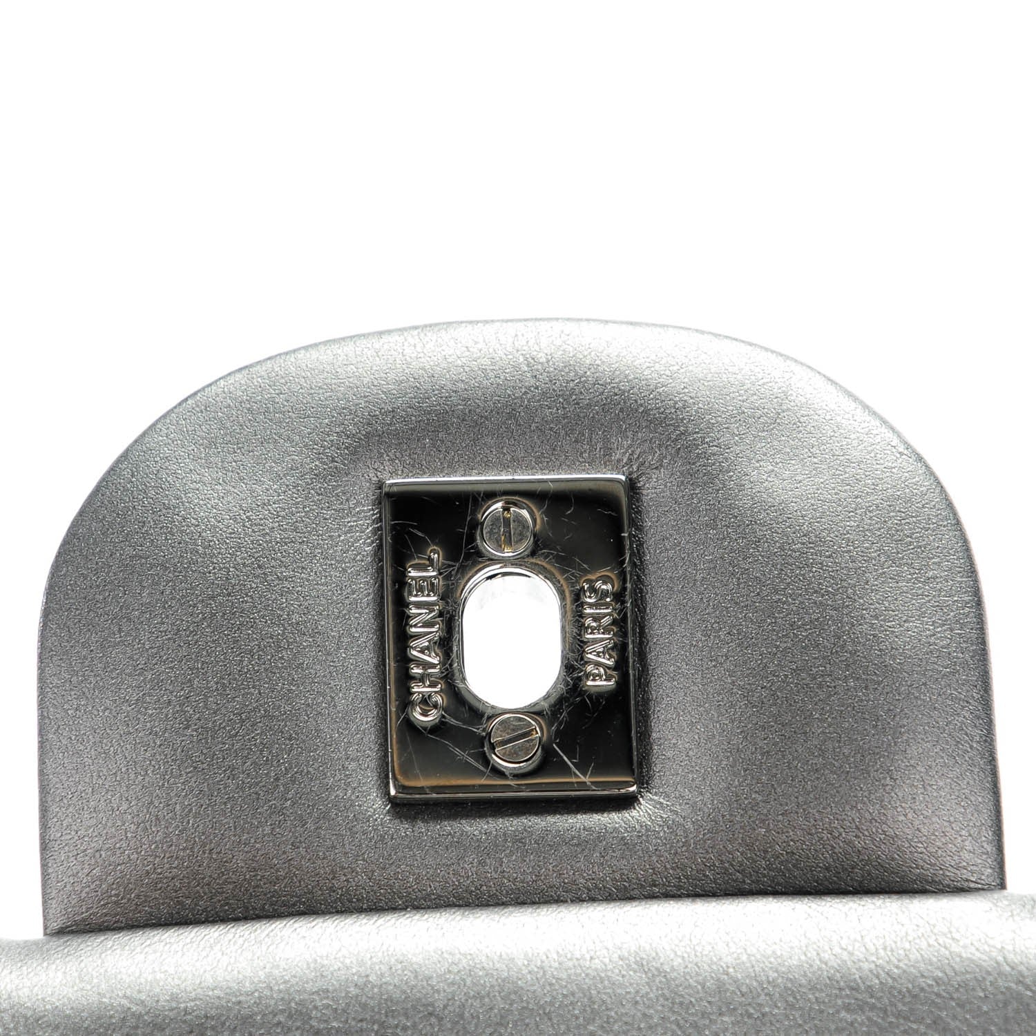 Chanel Metallic Lambskin Quilted Jumbo Double Flap Charcoal Grey 5 of 8