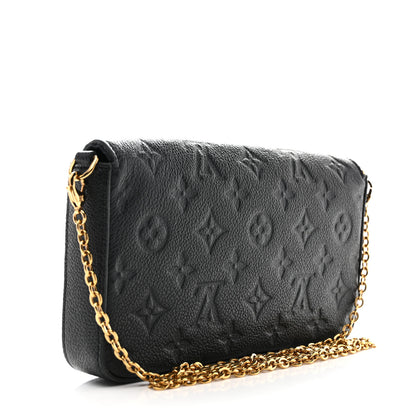 Louis Vuitton Empreinte Pochette Felicie Chain Wallet Black 4 of 14