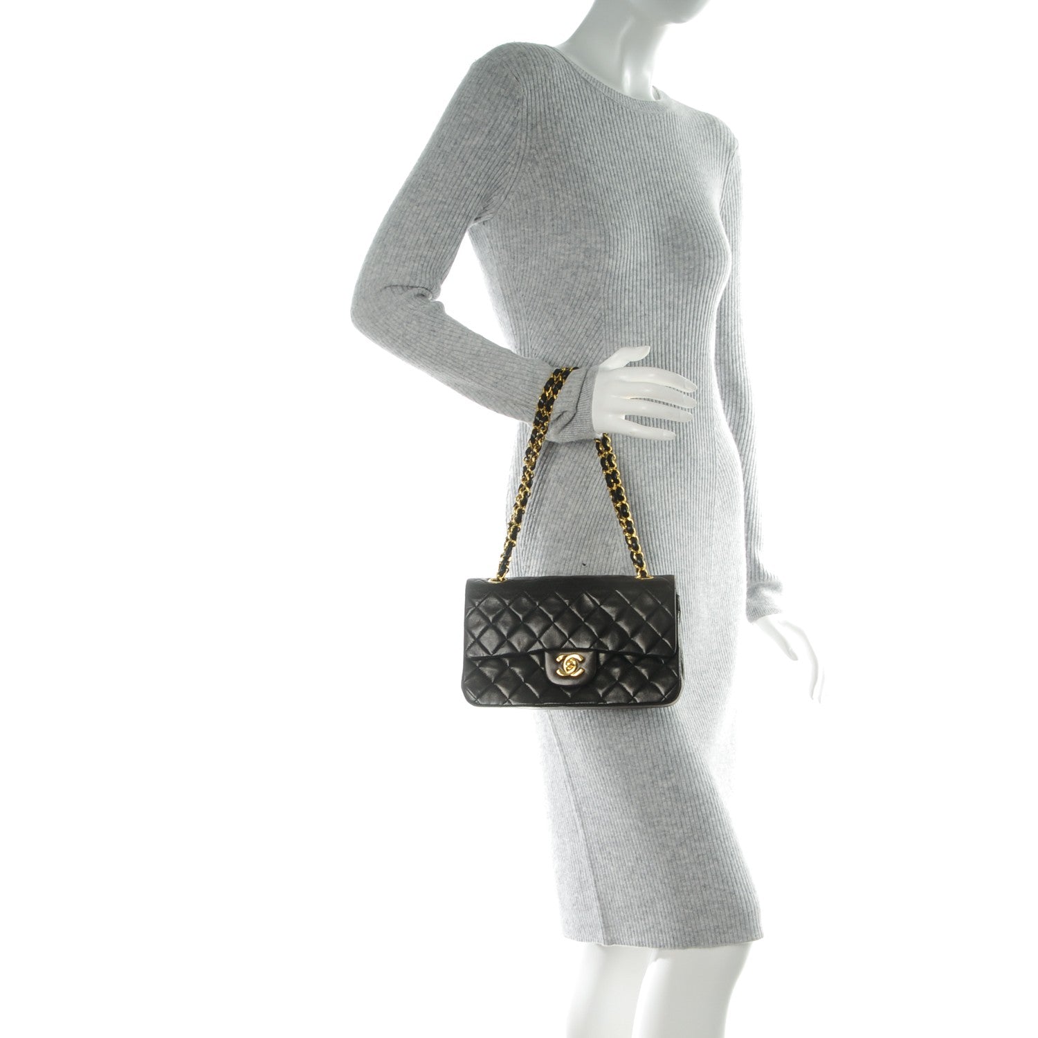 Chanel Lambskin Quilted Small Double Flap Dark Brown 2 of 8