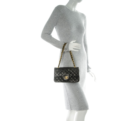 Chanel Lambskin Quilted Small Double Flap Dark Brown 2 of 8