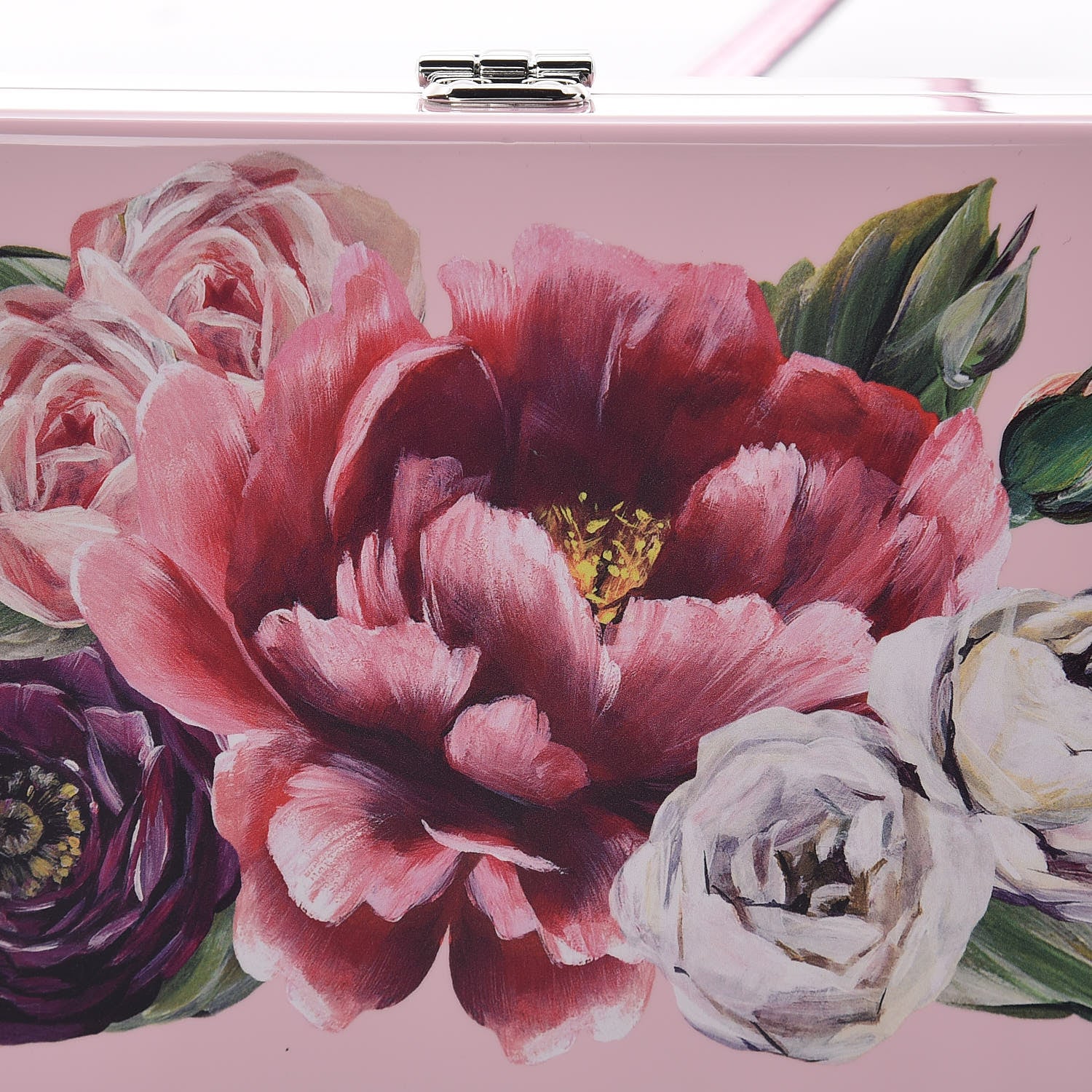 Dolce & Gabbana Acrylic Floral Print Dolce Box Clutch Pink 9 of 12