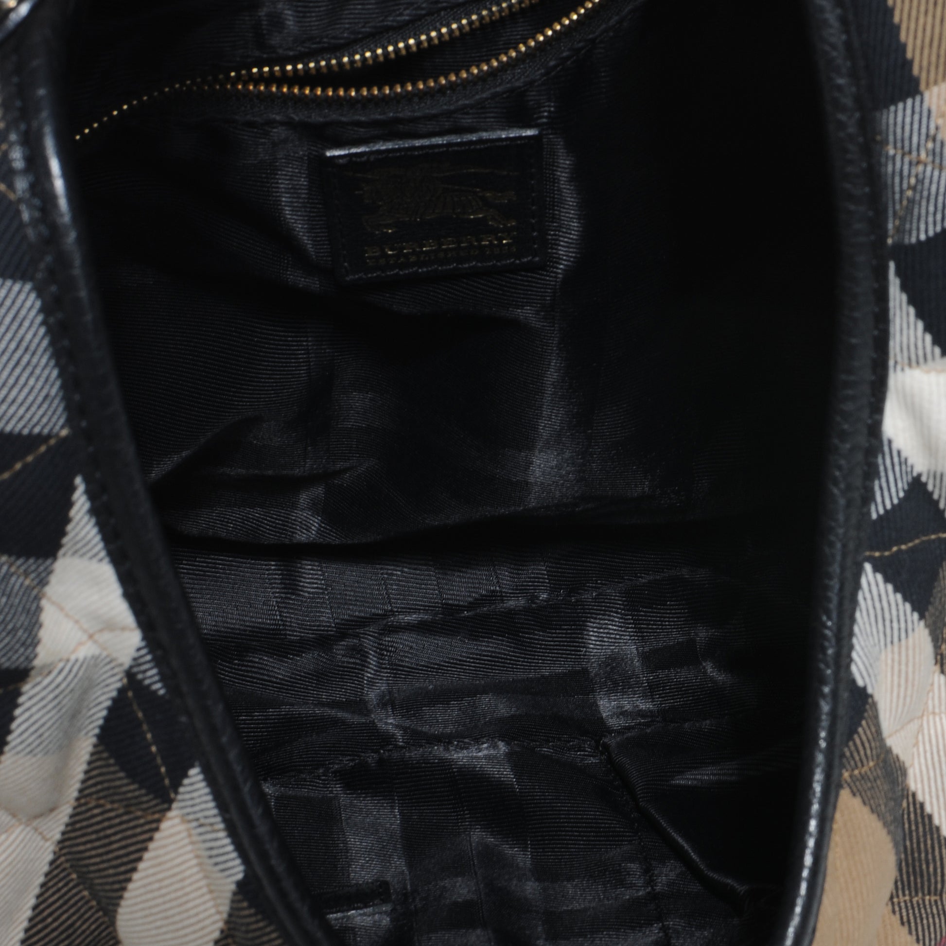Burberry House Check Quilted Brook Hobo 5 of 8