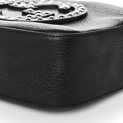 Gucci Pebbled Calfskin Studded Small Soho Disco Bag Black 10 of 13