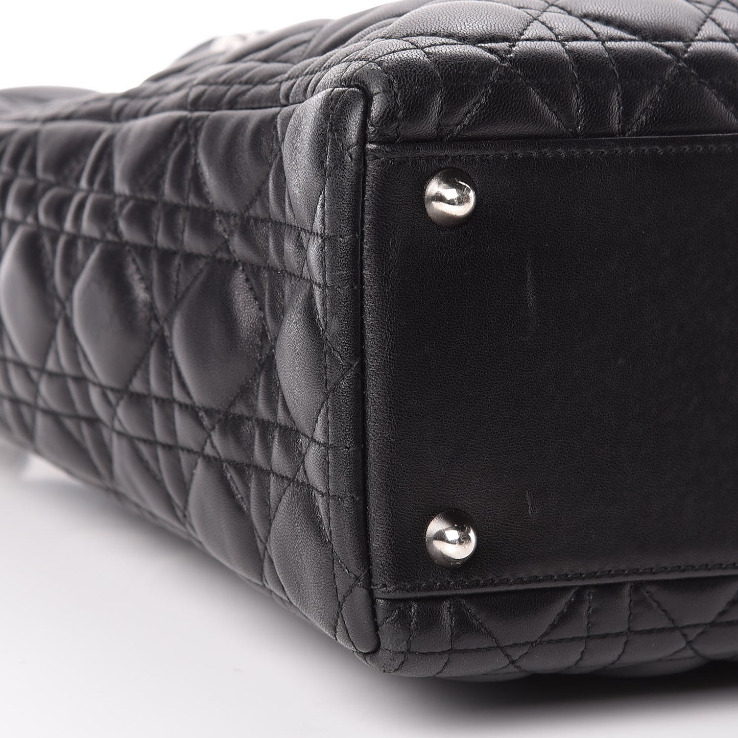 Lambskin Cannage Large Lady Dior Black