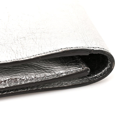 Saint Laurent Metallic Calfskin Monogram Large Belle De Jour Clutch Silver 11 of 11