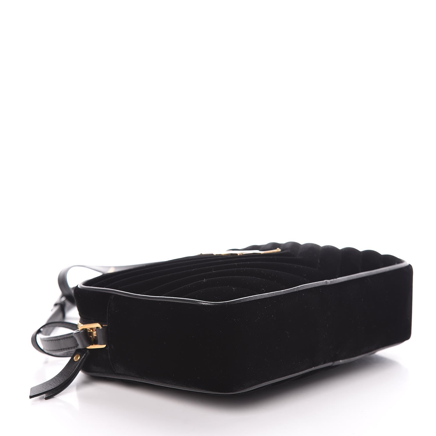 Saint Laurent Velvet Matelasse Monogram Lou Camera Bag Black 4 of 9
