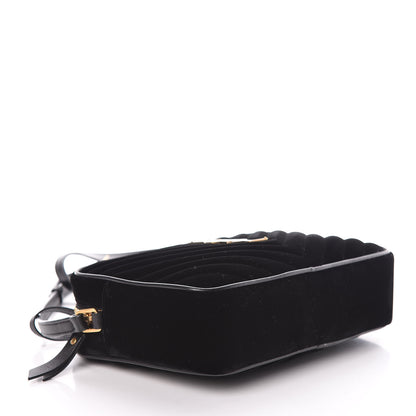 Saint Laurent Velvet Matelasse Monogram Lou Camera Bag Black 4 of 9