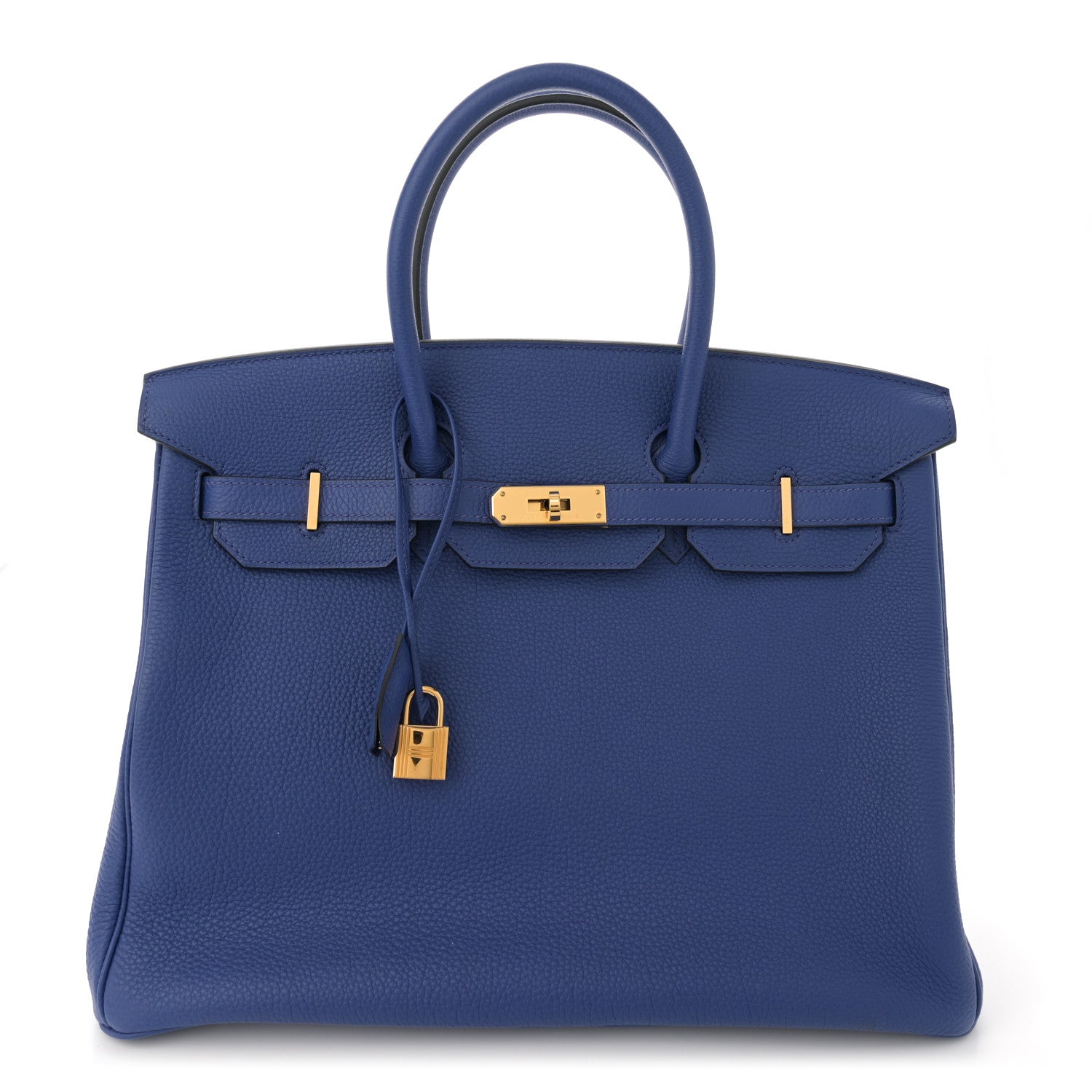 Hermes Togo Horseshoe Birkin 35 Bleu Royal 1 of 11