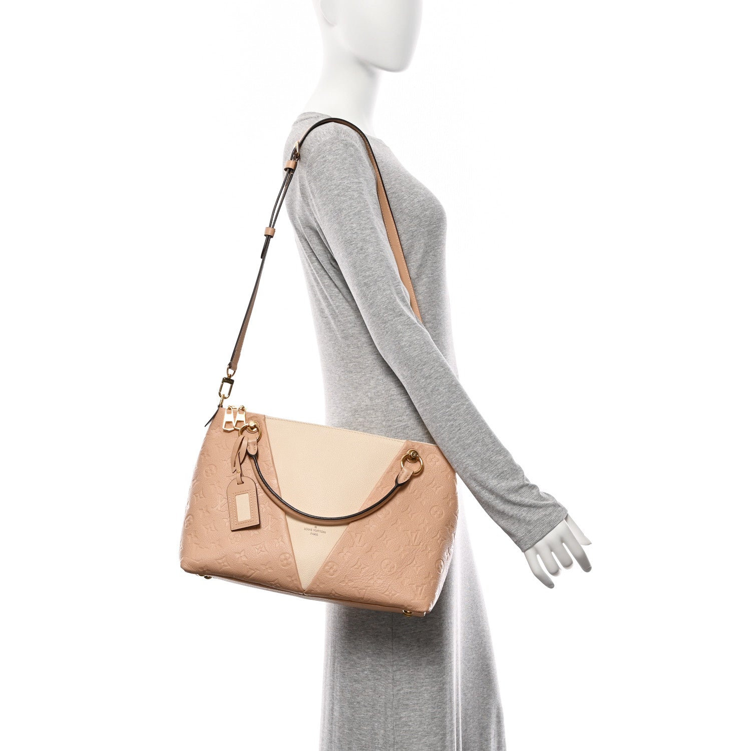 Louis Vuitton Empreinte V Tote MM Beige Rose Creme 2 of 10