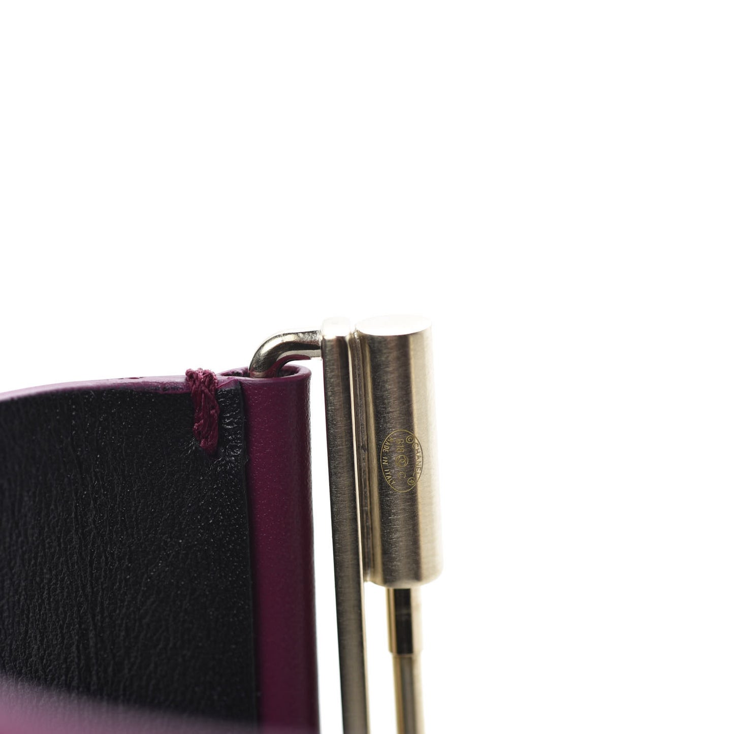 Calfskin CC Wide Cuff M Dark Pink