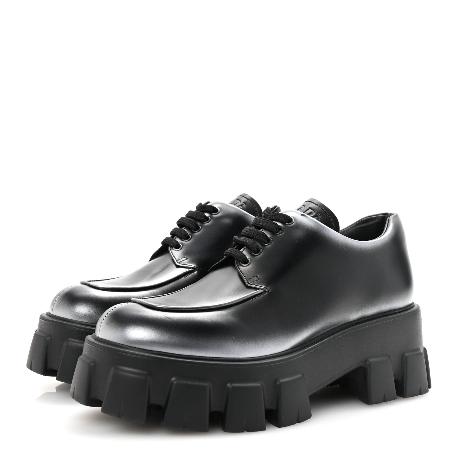 black prada dress shoes Leather Loafers Prada Black Dress Shoes Prada Chocolate Brushed Leather Loafers, Man, Black, Size