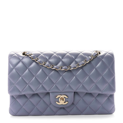 Chanel Iridescent Lambskin Quilted Medium Double Flap Light Purple 1 of 11