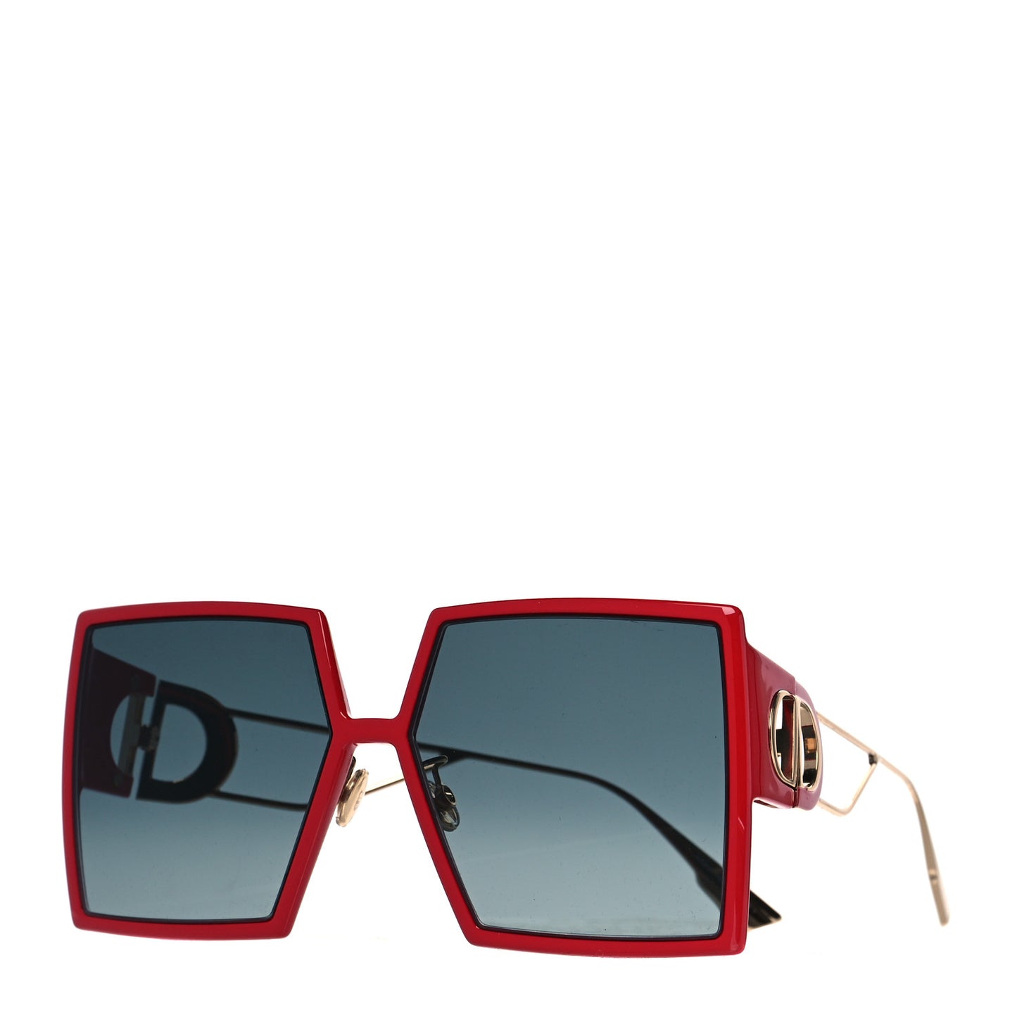 Square 30 Montaigne Sunglasses Red
