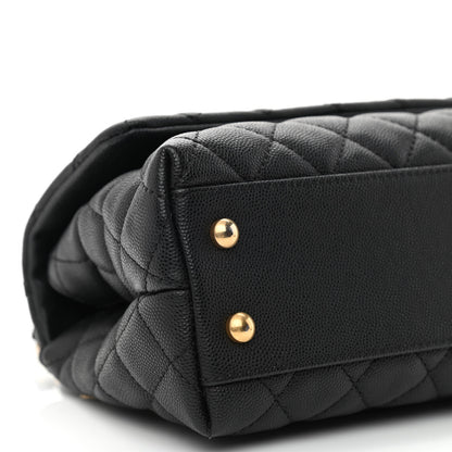 Chanel Caviar Lizard Embossed Quilted Mini Coco Handle Flap Black 16 of 20
