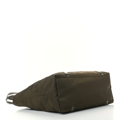 Prada Tessuto Nylon Soft Calfskin Tote Militare 3 of 9