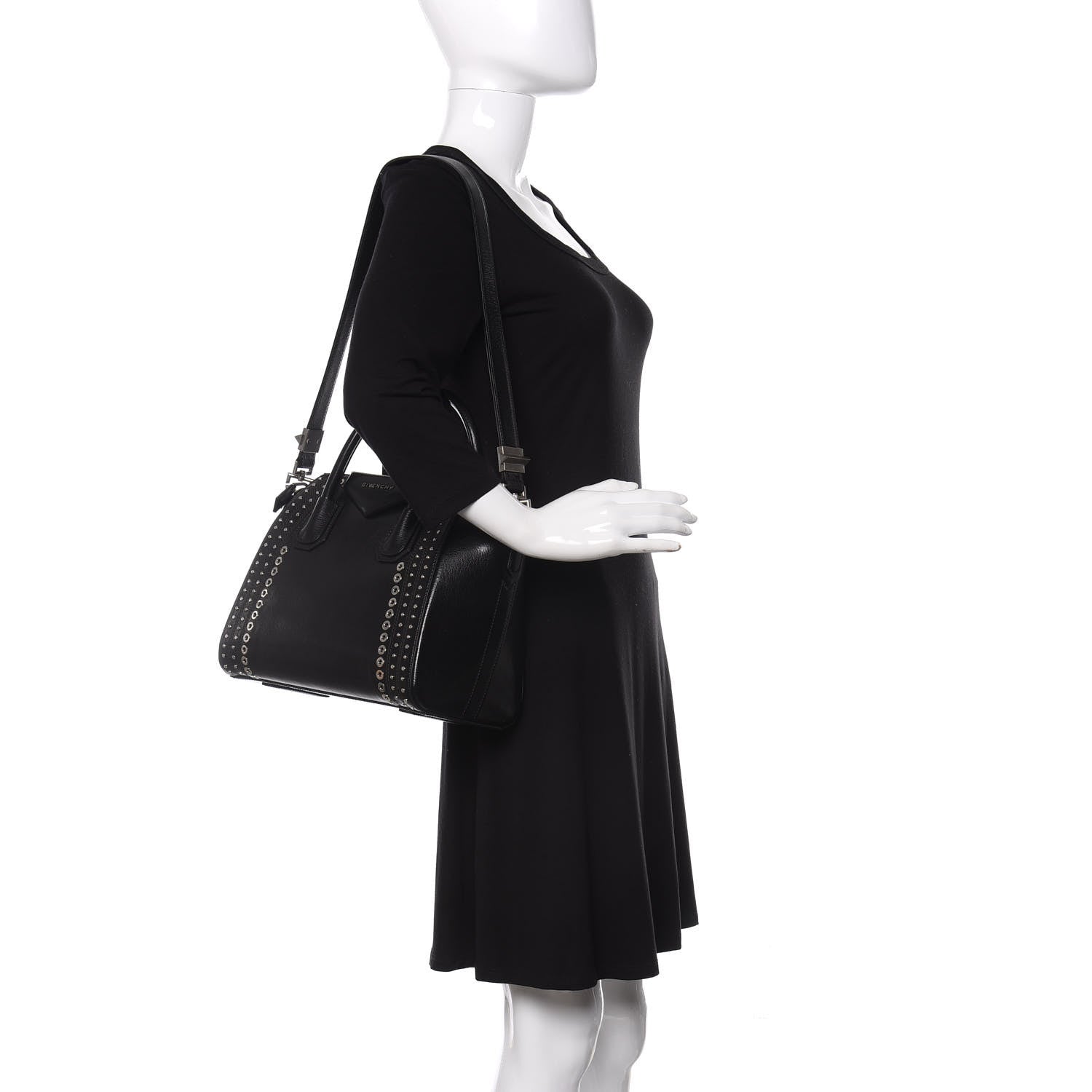 Givenchy Goatskin Small Studded Antigona Black 2 of 10
