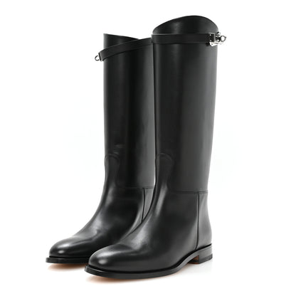 Hermes Box Kelly Jumping Boots 39 Black 4 of 9
