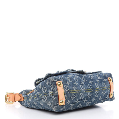 Louis Vuitton Monogram Denim Baggy PM Blue 4 of 12