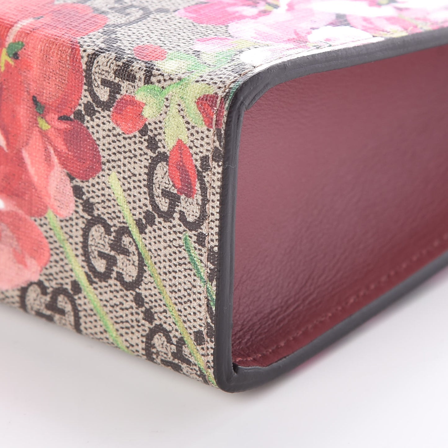 GG Supreme Monogram Blooms Large Cosmetic Case Beige Multicolor Dry Rose