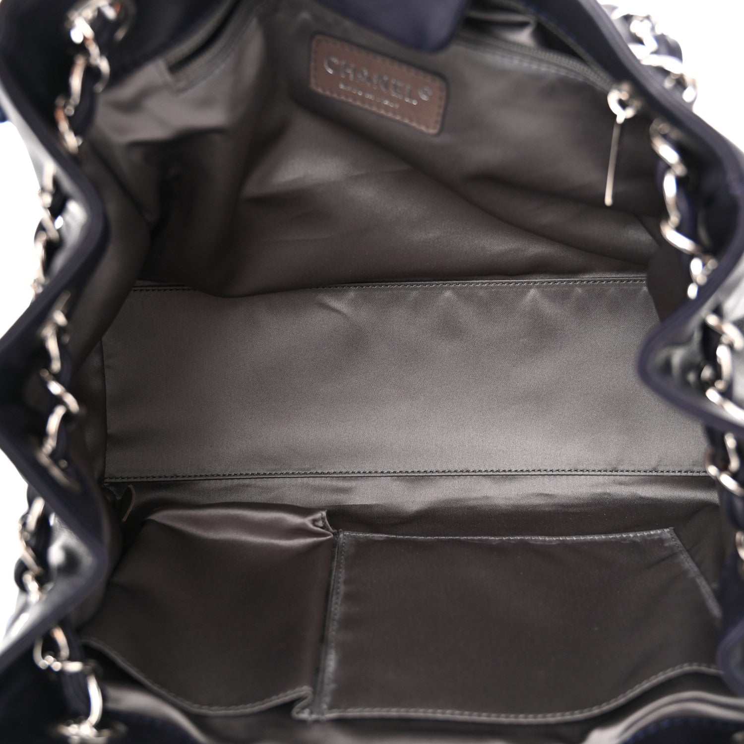 Chanel Lambskin Pearl Obsession Tote Navy 5 of 10