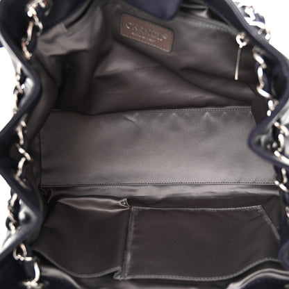 Chanel Lambskin Pearl Obsession Tote Navy 5 of 10