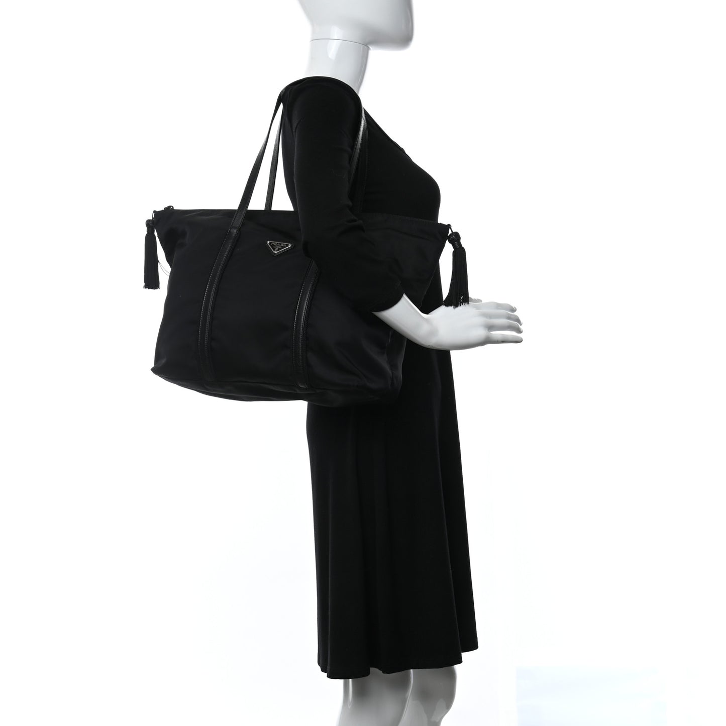 Tessuto Nylon Passama Shopping Tote Nero Black