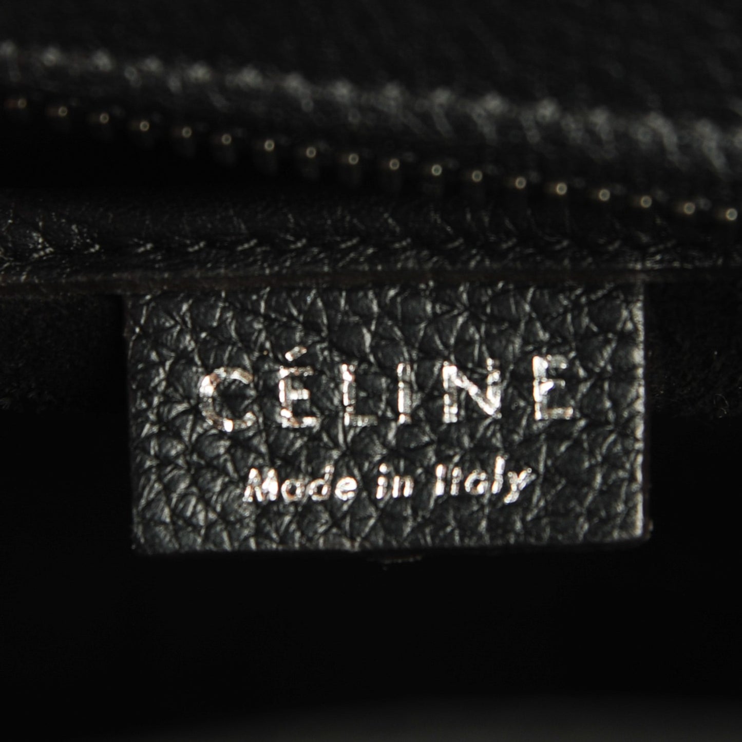 Drummed Calfskin Nano Luggage Black