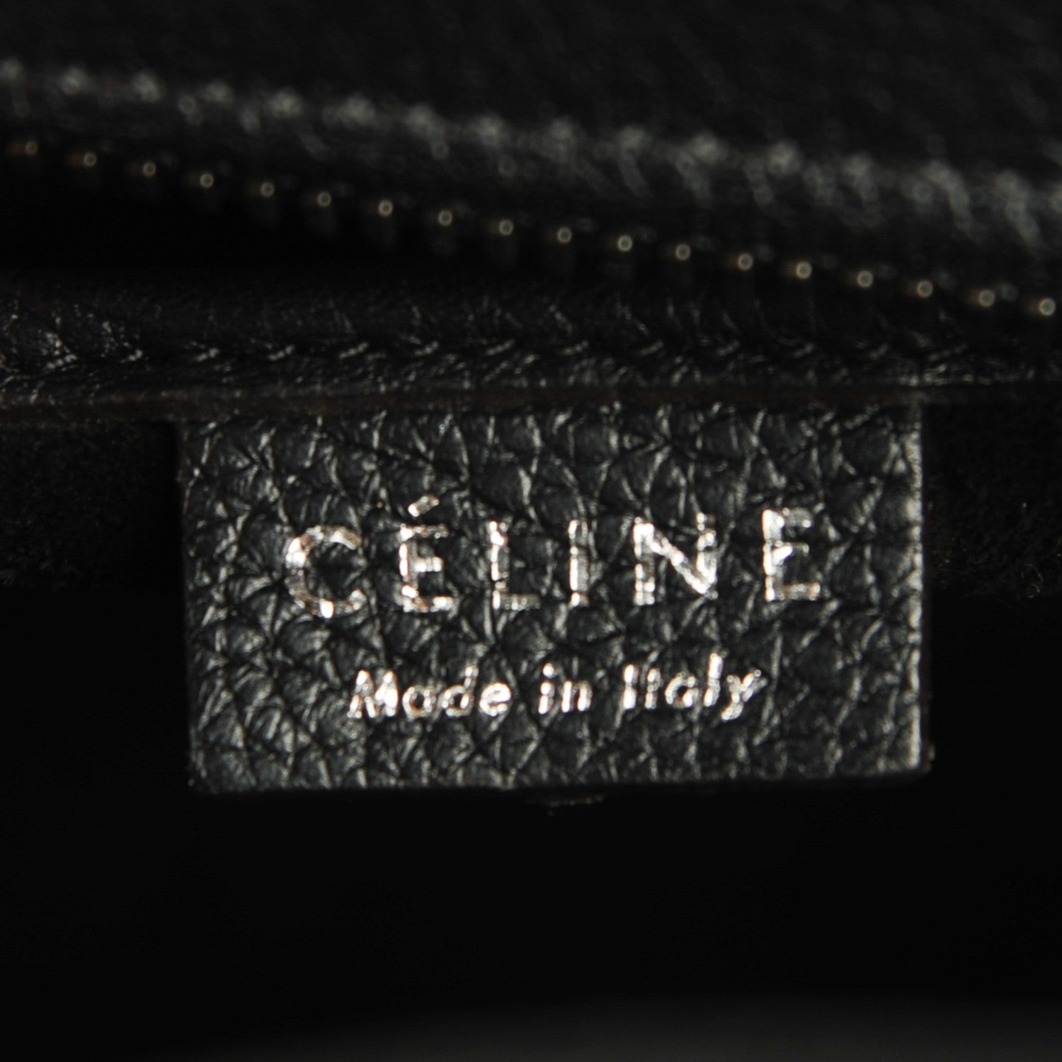 Celine Drummed Calfskin Nano Luggage Black 6 of 8