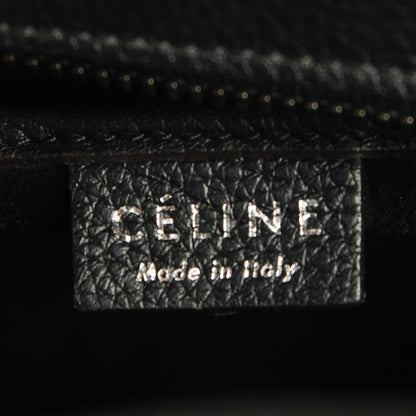 Celine Drummed Calfskin Nano Luggage Black 6 of 8