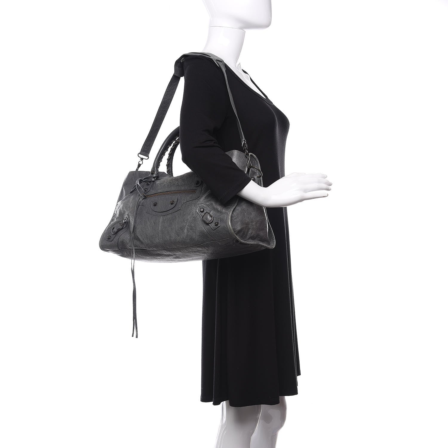 Balenciaga Agneau Classic Hardware Part Time Gris Tarmac 2 of 14