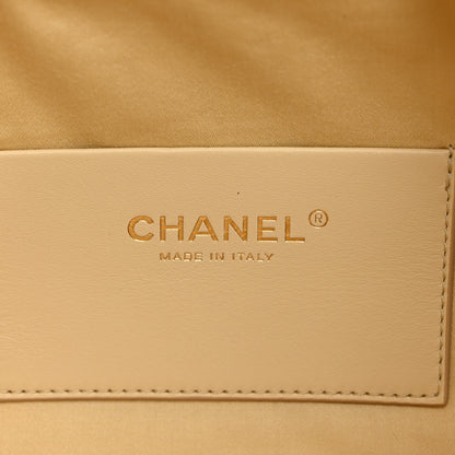 Chanel Pony Hair Mini Chanel 25 Handbag Beige Black 5 of 10