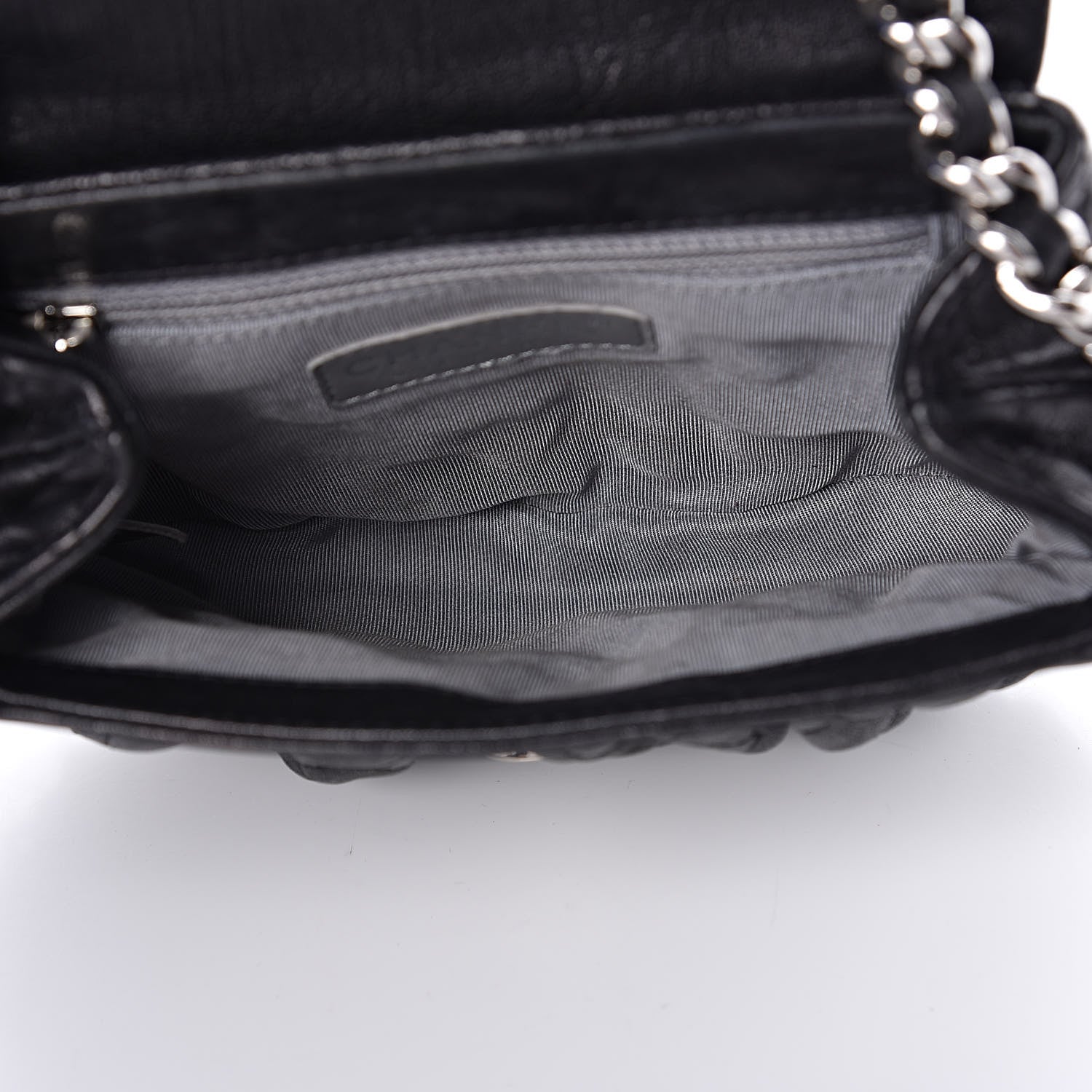 Chanel Washed Lambskin Quilted Mini Chain Around Flap Black 5 of 12