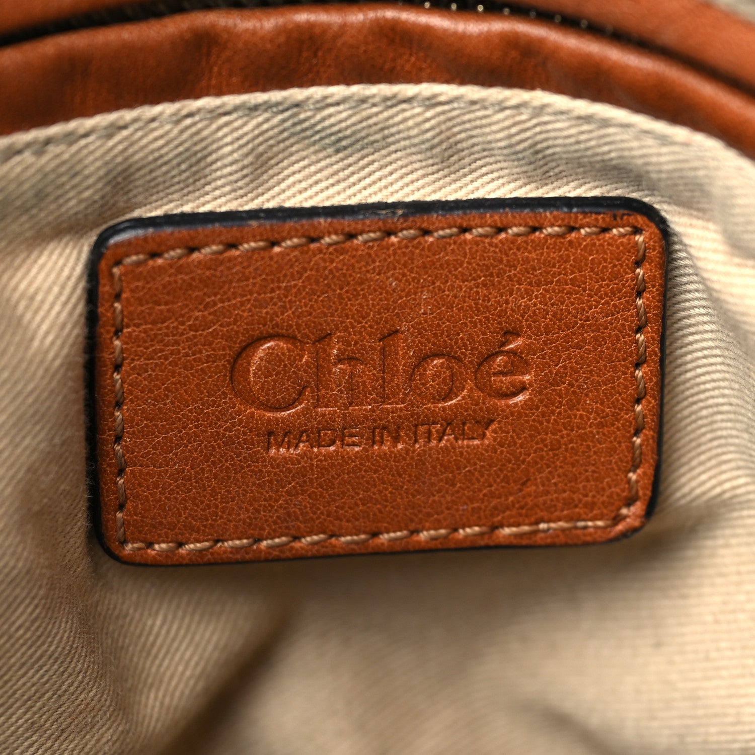 Chloe Calfskin Studded Medium Marcie Satchel Caramel 6 of 15