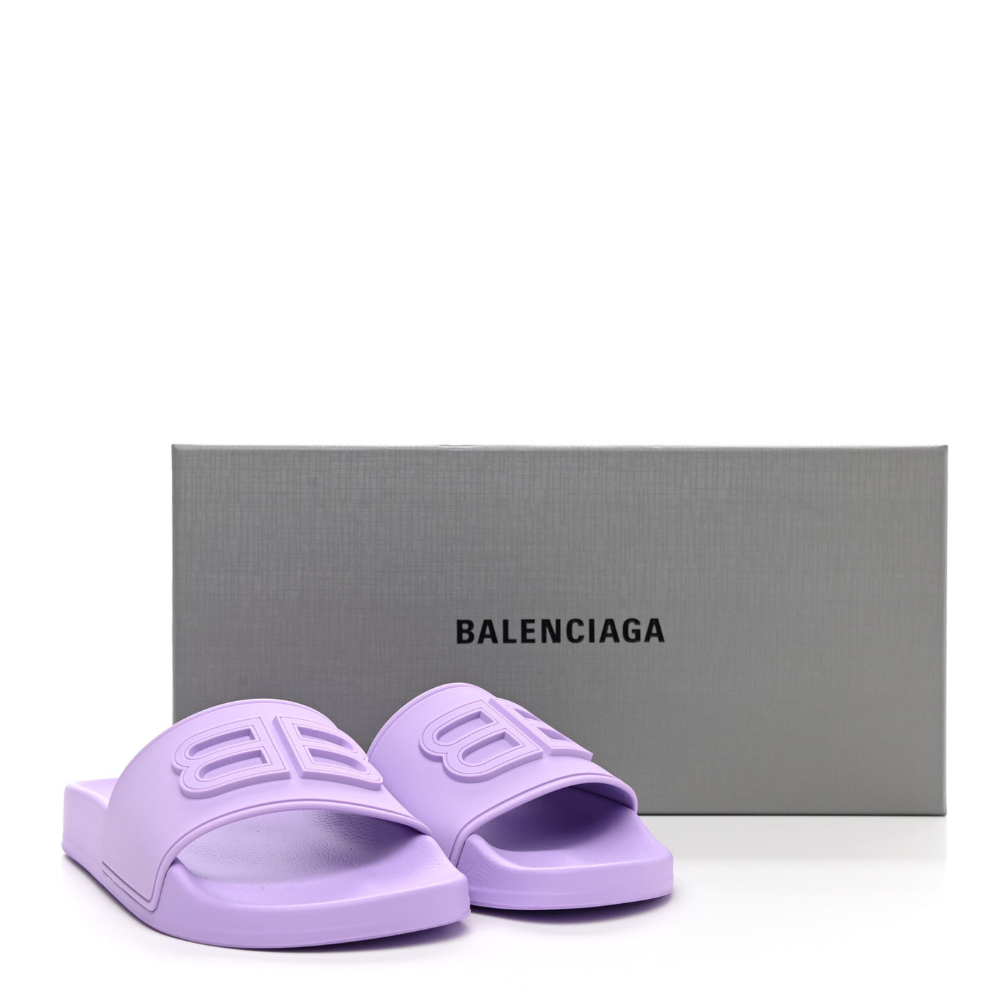 Rubber Womens BB Pool Slide Sandals 35 Lilac