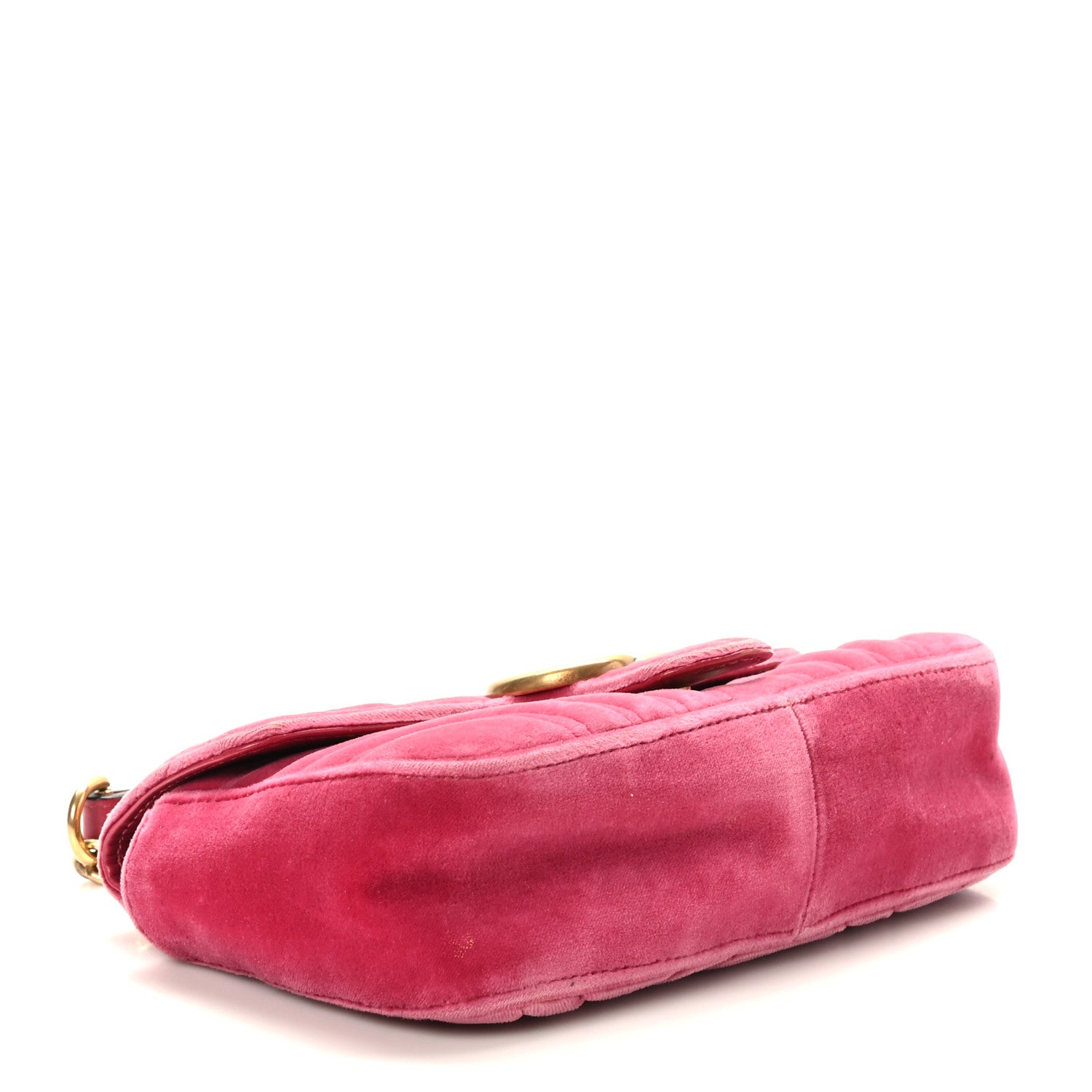 Gucci Velvet Matelasse Medium GG Marmont Shoulder Bag Light Raspberry Rose 4 of 9