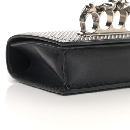 Alexander McQueen Calfskin Studded Jeweled Satchel Black 9 of 18