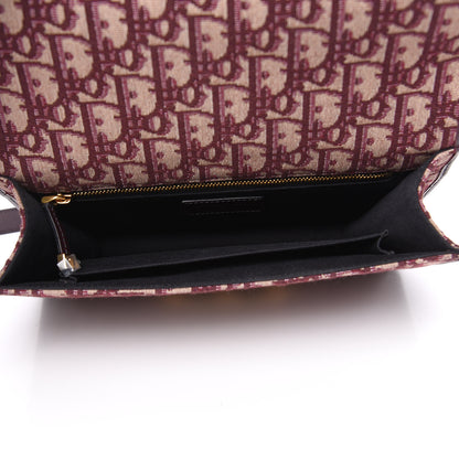 Christian Dior Oblique 30 Montaigne Flap Bag Burgundy 5 of 9